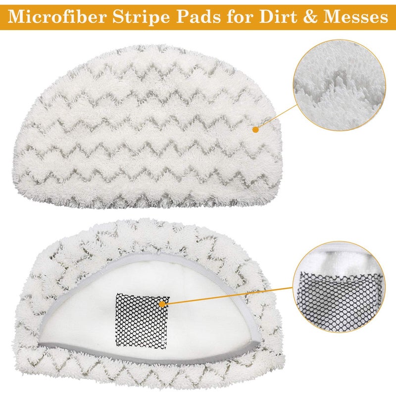 FFsign 6 Pack Replacement Steam Mop Pads for Bissell Powerfresh Steam Mop 1940 1440 1544 1806 2075 Series, Model 19402 19404 19408 19409 1940a 1940f 1940q 1940t 1940w B0006 B0017,Washable Cleaning Pad - Image 2